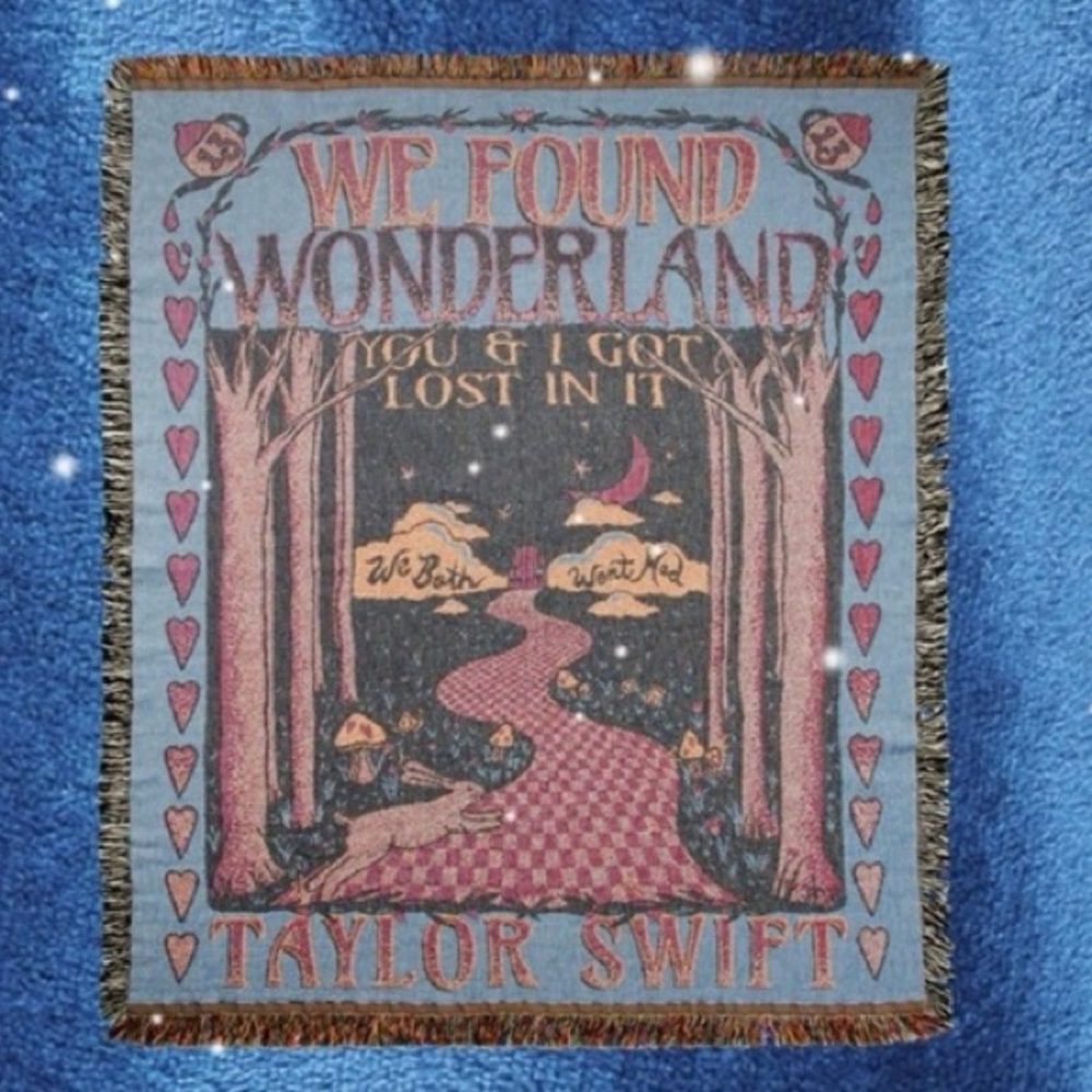 Taylor Swift 1989 Wonderland Tapestry Blanket